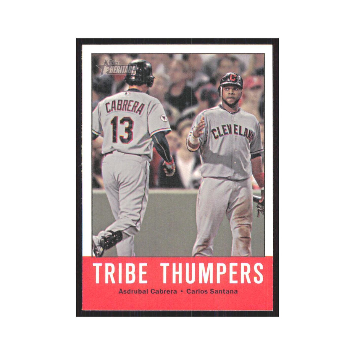 Asdrubal Cabrera Carlos Santana 2012 Topps Heritage #392 Cleveland Indians NM