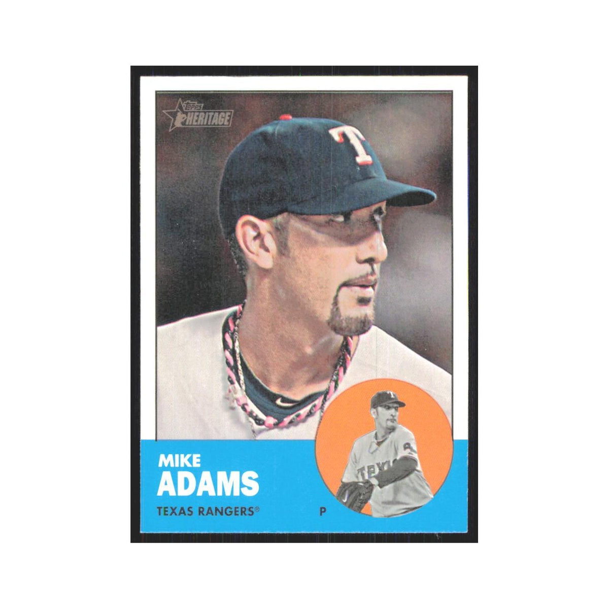 Mike Adams 2012 Topps Heritage #352 Texas Rangers Baseball Card NM