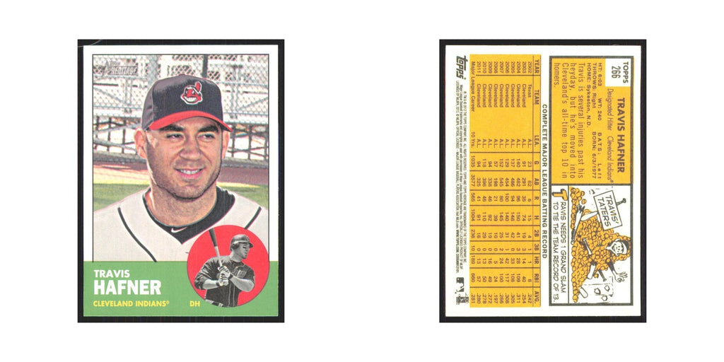 Travis Hafner 2012 Topps Heritage #266 Cleveland Indians Baseball Card NM