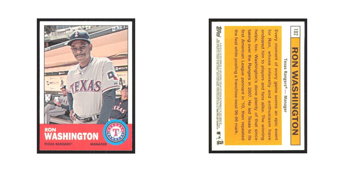 Ron Washington 2012 Topps Heritage #102 Texas Rangers Baseball Card NM
