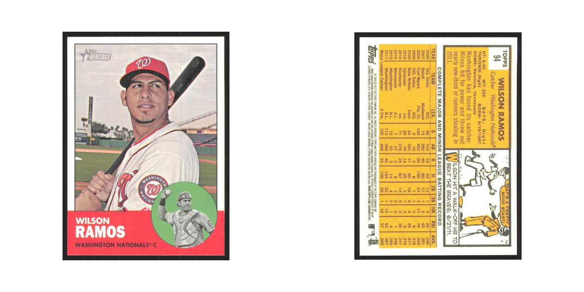 Wilson Ramos 2012 Topps Heritage #94 Washington Nationals Baseball Card NM
