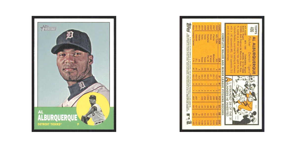 Al Alburquerque 2012 Topps Heritage #406 Detroit Tigers Baseball Card NM