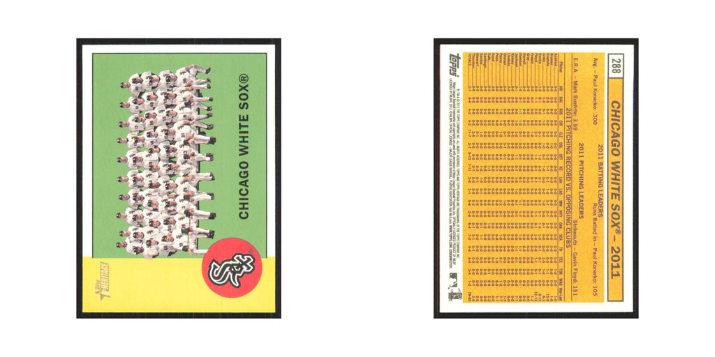Chicago White Sox 2012 Topps Heritage #288 Chicago White Sox Baseball Card NM
