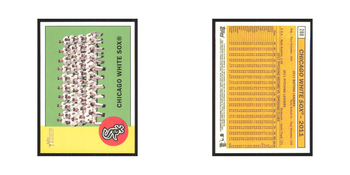 Chicago White Sox 2012 Topps Heritage #288 Chicago White Sox Baseball Card NM