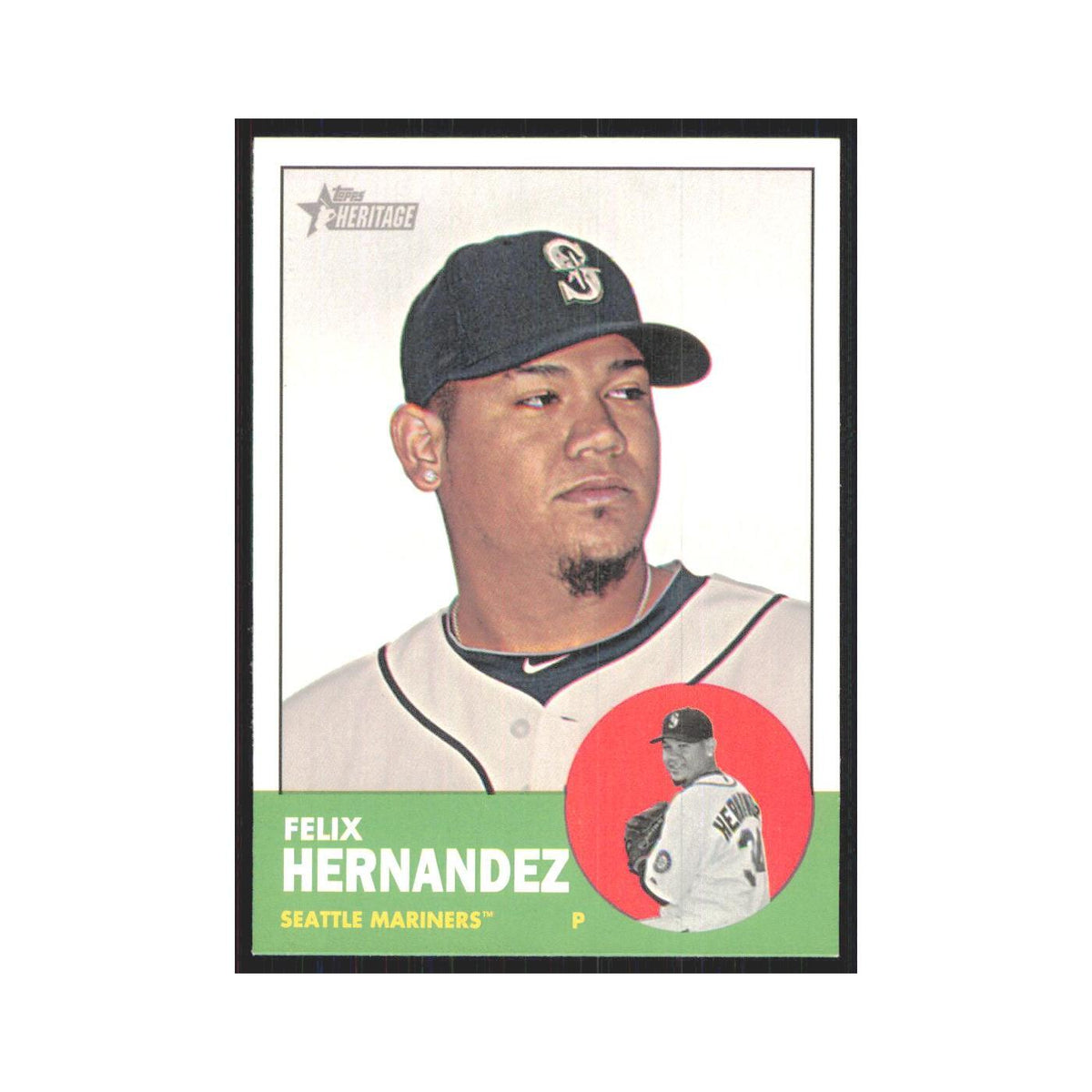 Felix Hernandez 2012 Topps Heritage #246A Seattle Mariners Baseball Card NM