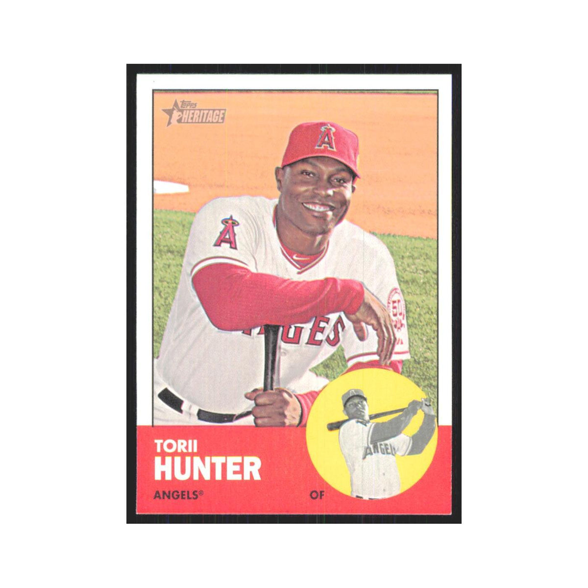 Torii Hunter 2012 Topps Heritage #98 Los Angeles Angels Baseball Card NM