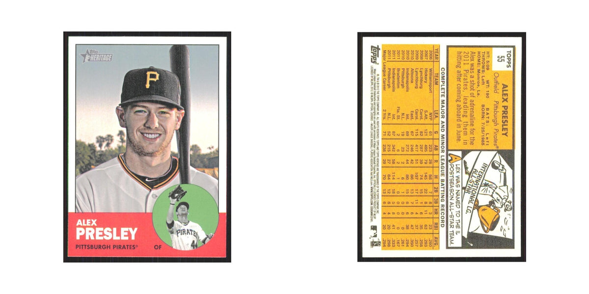 Alex Presley 2012 Topps Heritage #55 Pittsburgh Pirates Baseball Card NM