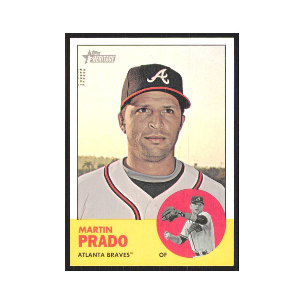 Martin Prado 2012 Topps Heritage #298 Atlanta Braves Baseball Card NM