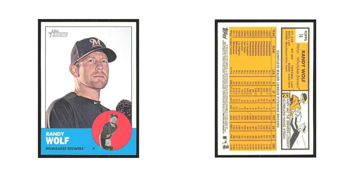 Livan Hernandez Roy Oswalt Randy Wolf 2012 Topps Heritage #29 NM