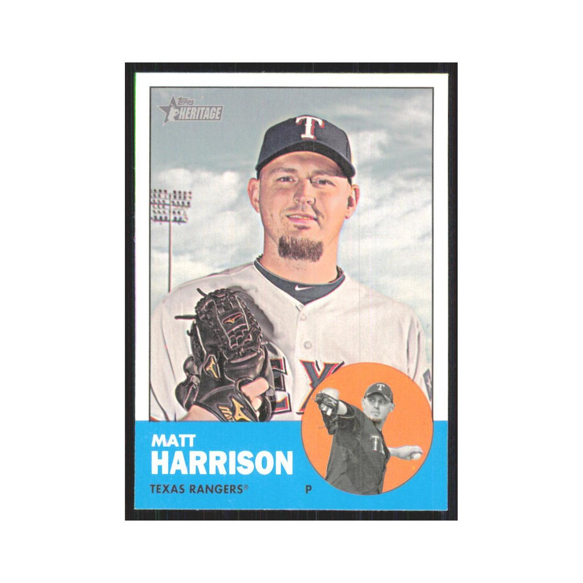 Matt Harrison 2012 Topps Heritage #284 Texas Rangers Baseball Card NM