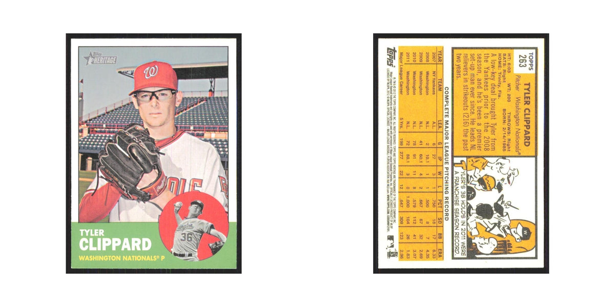 Tyler Clippard 2012 Topps Heritage #263 Washington Nationals Baseball Card NM