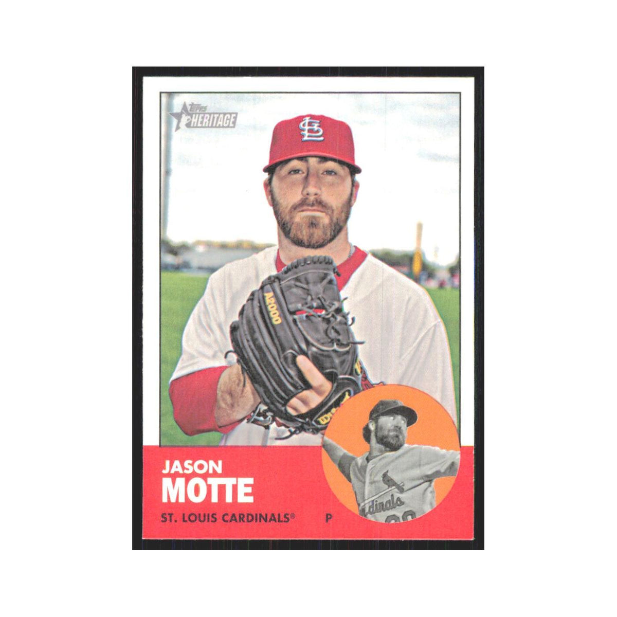 Jason Motte 2012 Topps Heritage #244 St. Louis Cardinals Baseball Card NM