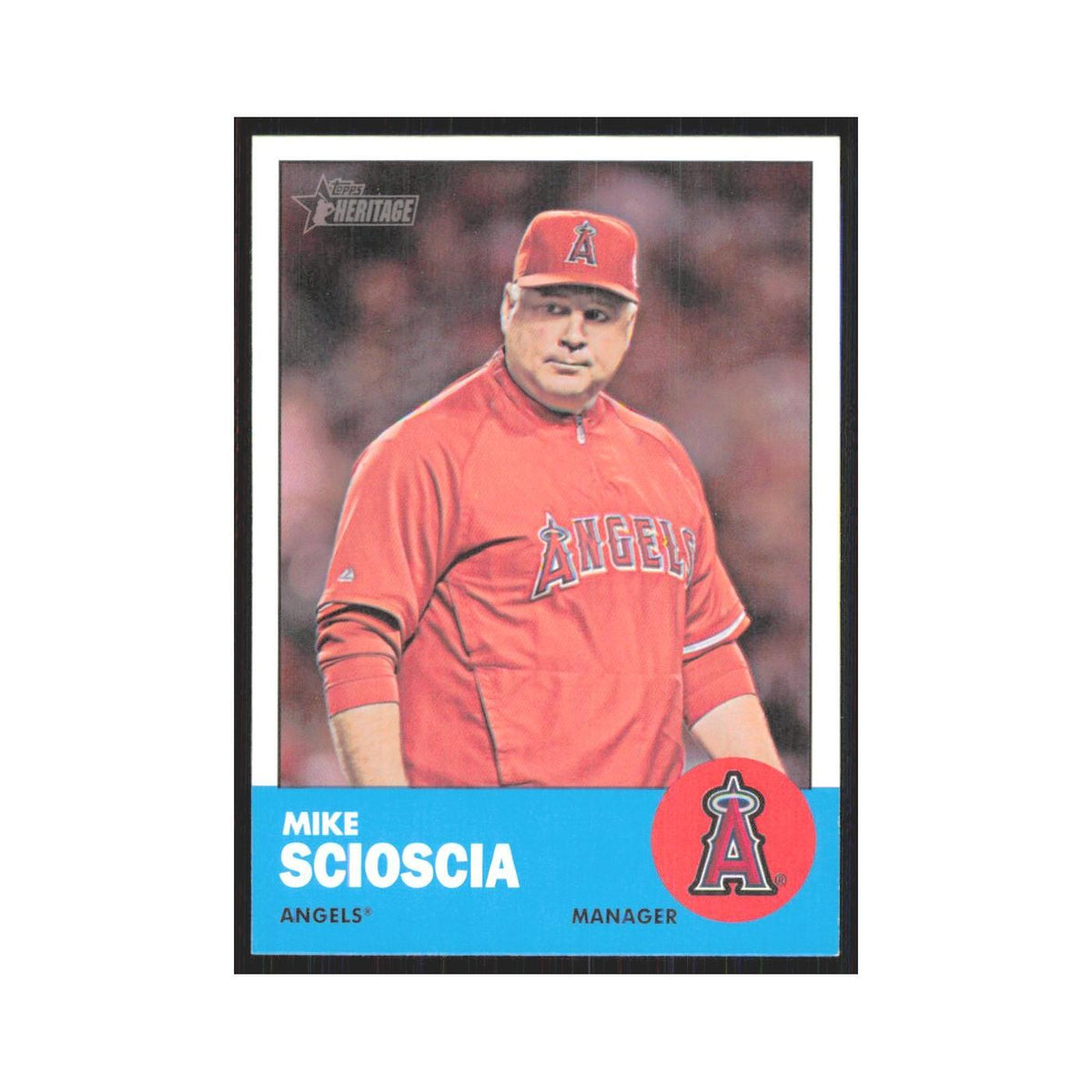 Mike Scioscia 2012 Topps Heritage #294 Los Angeles Angels Baseball Card NM