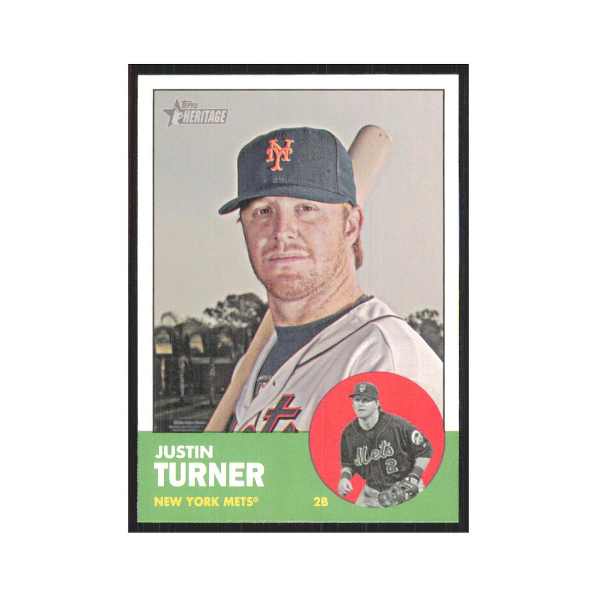 Justin Turner 2012 Topps Heritage #292 New York Mets Baseball Card NM