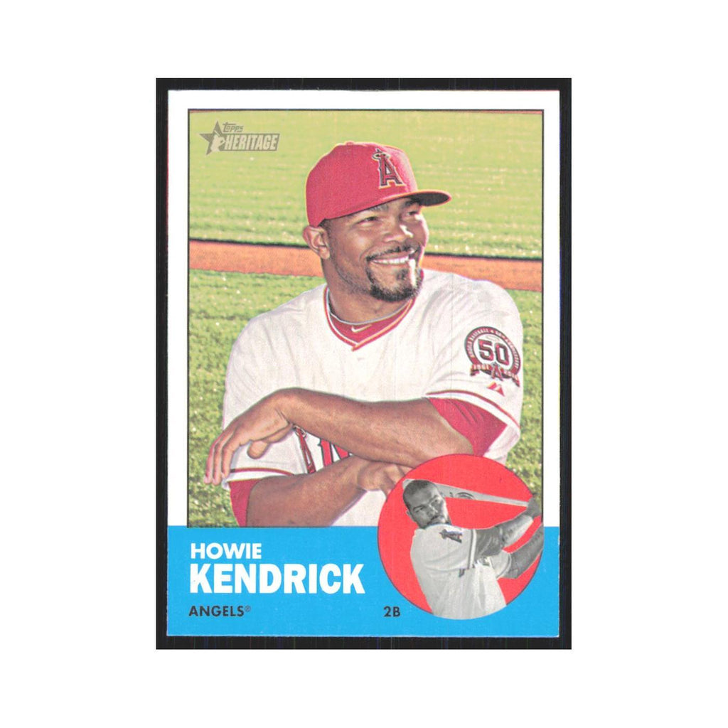 Howie Kendrick 2012 Topps Heritage #57 Los Angeles Angels Baseball Card NM