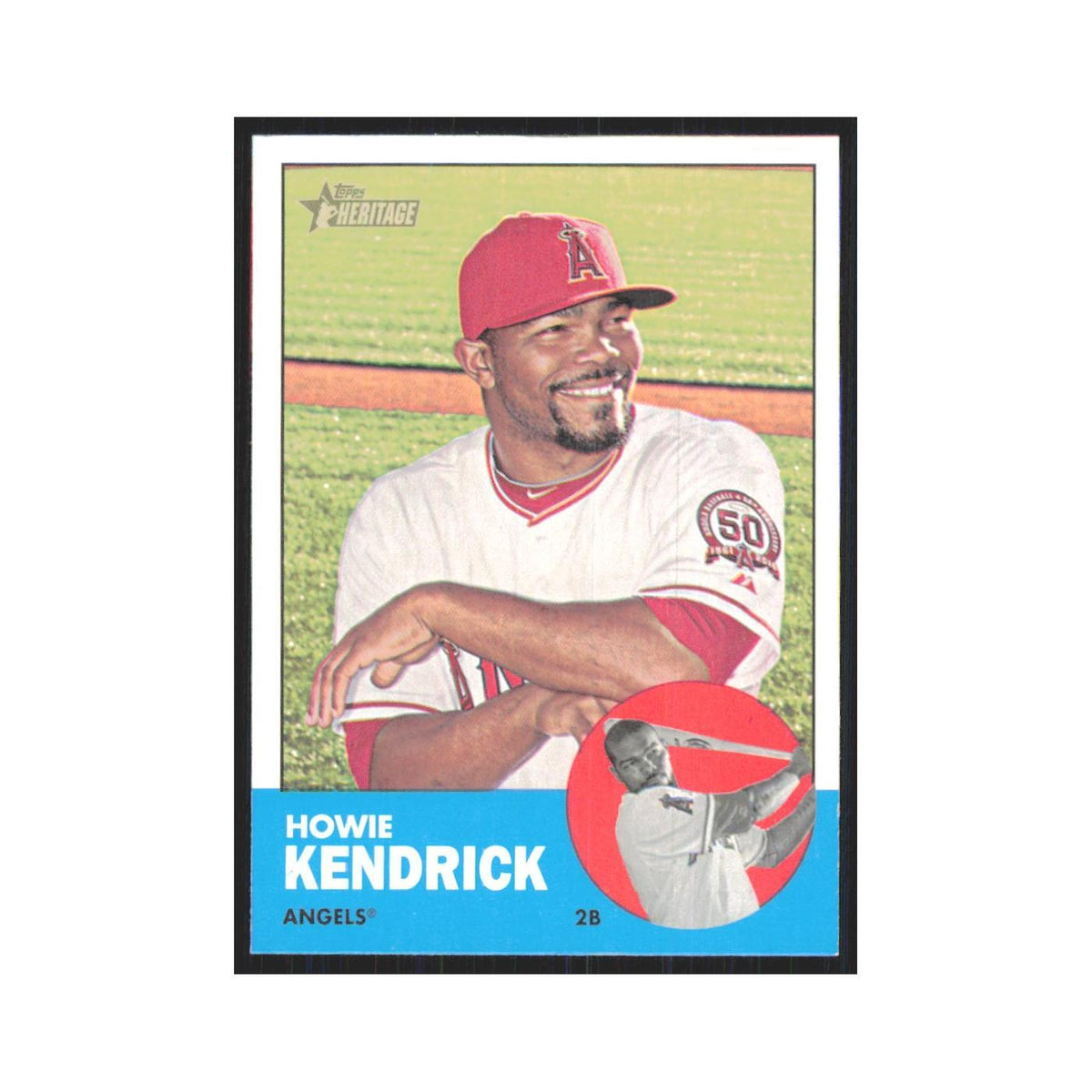 Howie Kendrick 2012 Topps Heritage #57 Los Angeles Angels Baseball Card NM