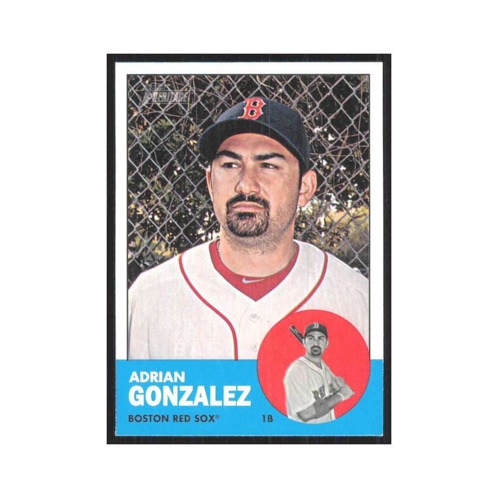 Adrian Gonzalez 2012 Topps Heritage #285A Boston Red Sox Baseball Card NM