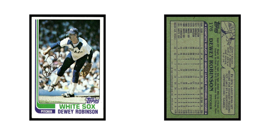 Dewey Robinson 1982 Topps #176.0 Chicago White Sox Baseball Card EX