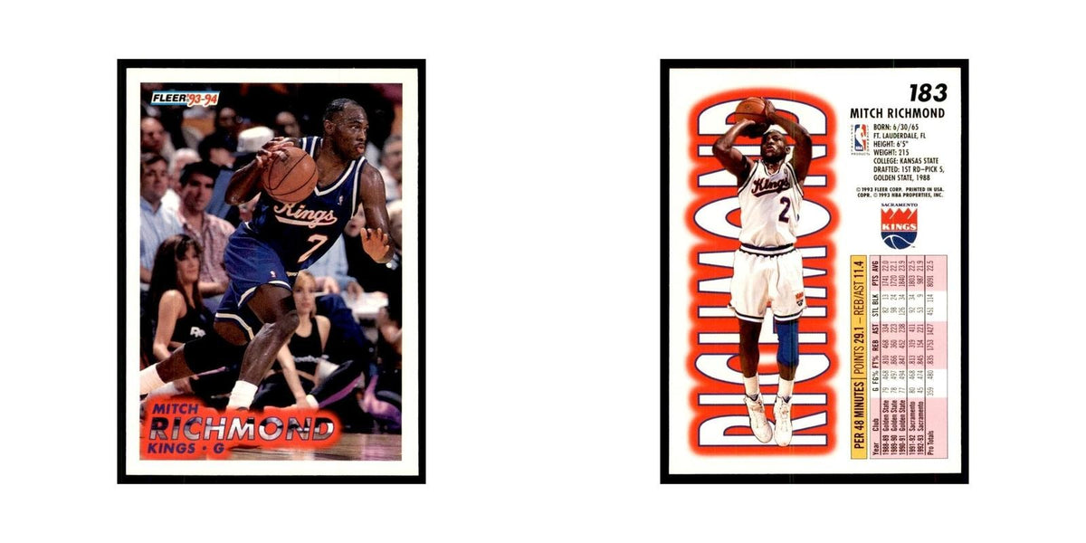 1993 Fleer. Mitch Richmond Basketball Cards #183