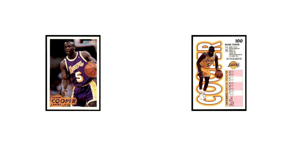 1993 Fleer. Duane Cooper Basketball Cards #100