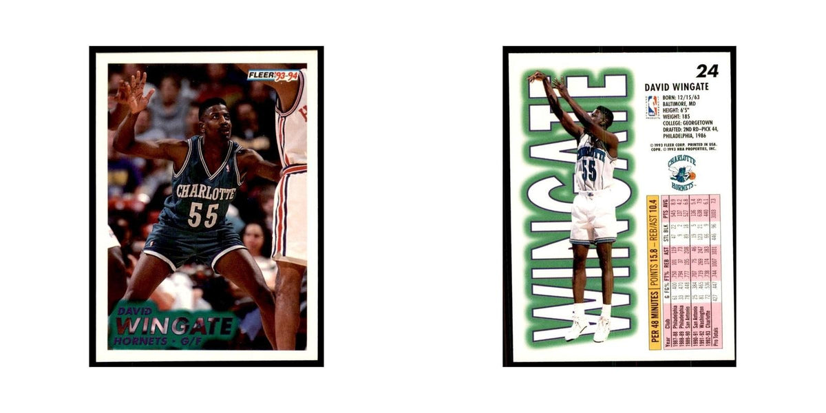 1993 Fleer. David Wingate Basketball Cards #24