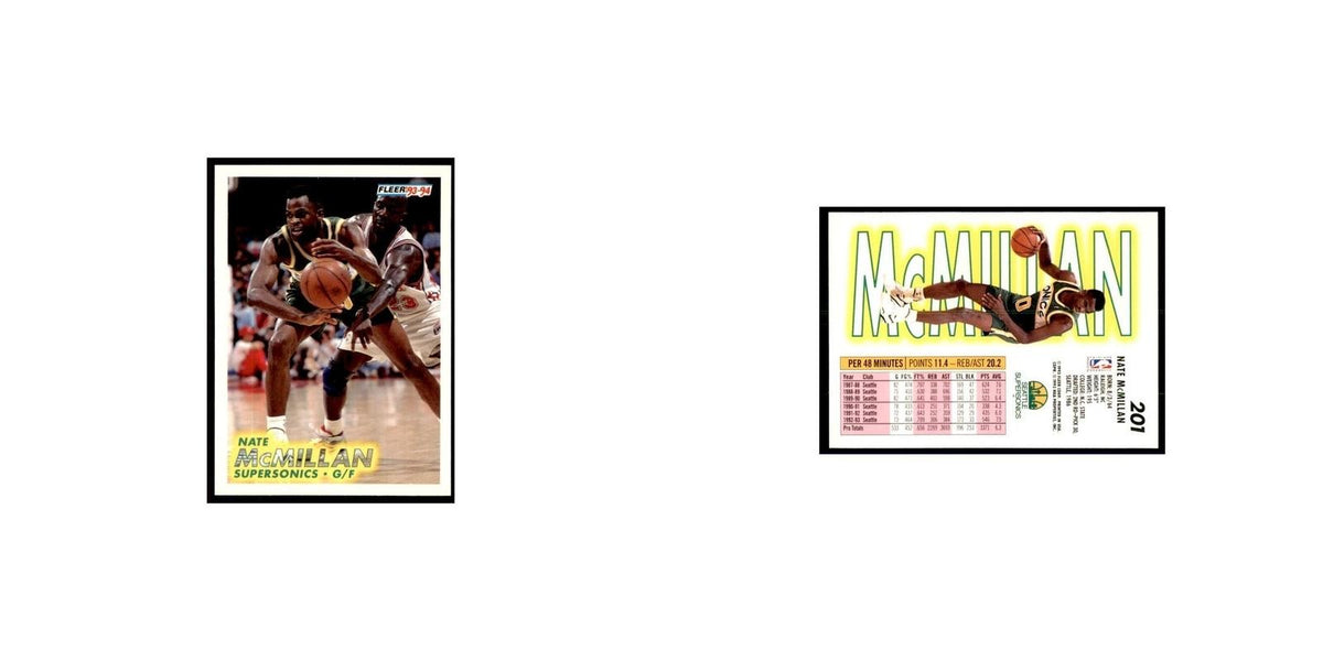 1993 Fleer. Nate McMillan Basketball Cards #201