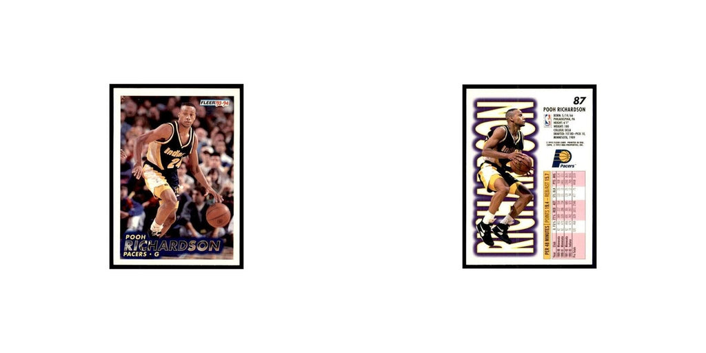 1993 Fleer. Pooh Richardson Basketball Cards #87