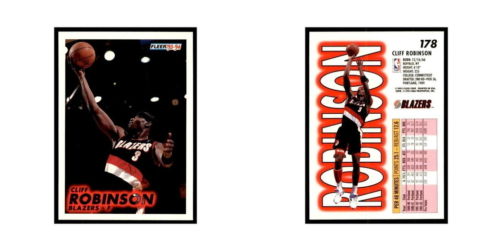 1993 Fleer. Clifford Robinson Basketball Cards #178