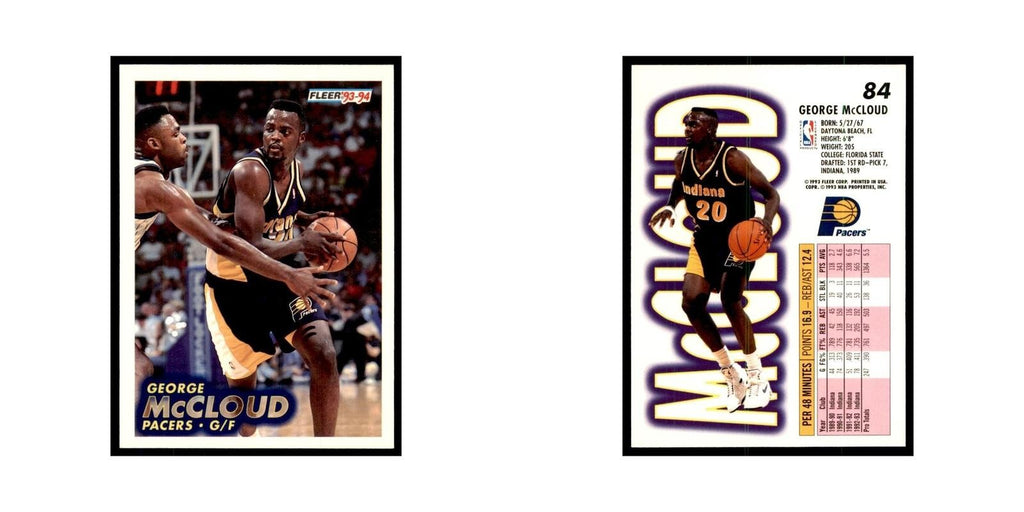 1993 Fleer. George McCloud Basketball Cards #84