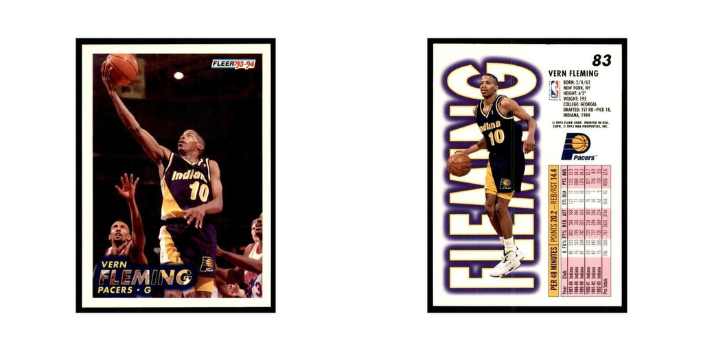 1993 Fleer. Vern Fleming Basketball Cards #83