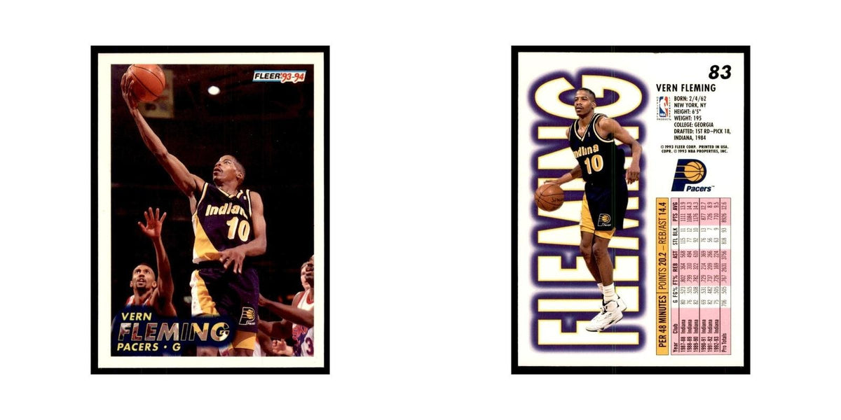 1993 Fleer. Vern Fleming Basketball Cards #83