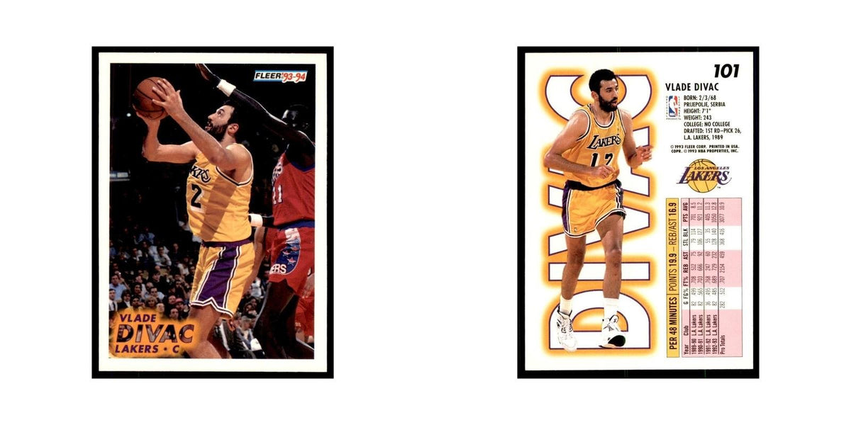 1993 Fleer. Vlade Divac Basketball Cards #101