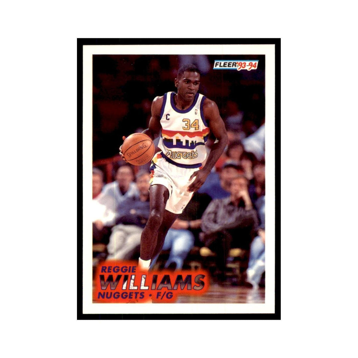 1993 Fleer. Reggie Williams Basketball Cards #57