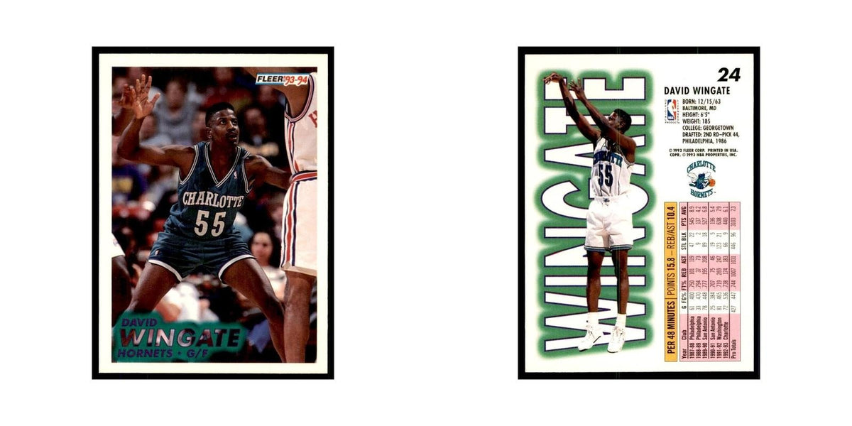 1993 Fleer. David Wingate Basketball Cards #24