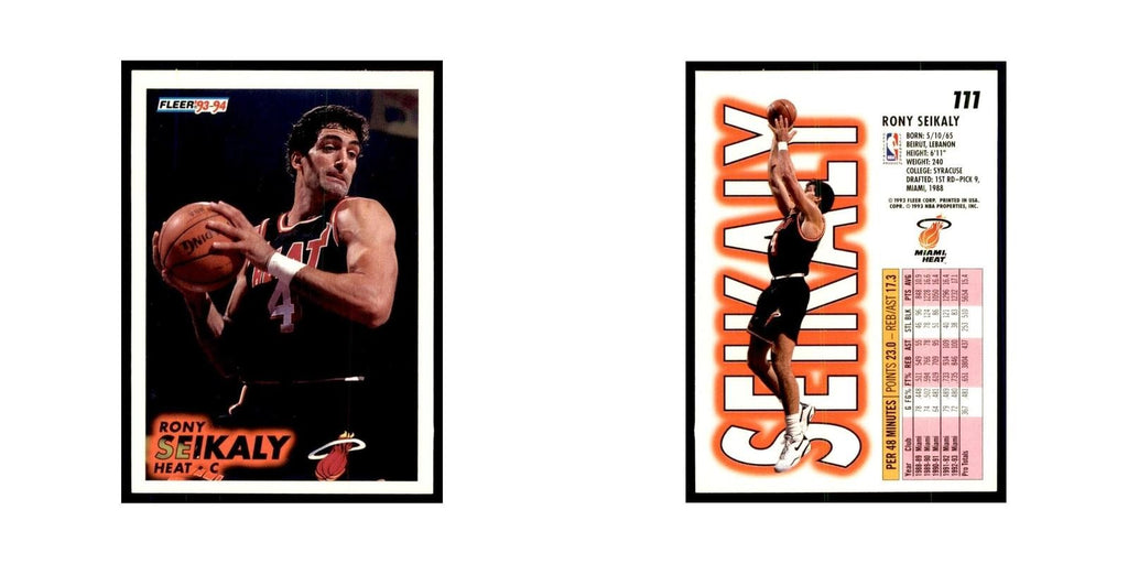 1993 Fleer. Rony Seikaly Basketball Cards #111