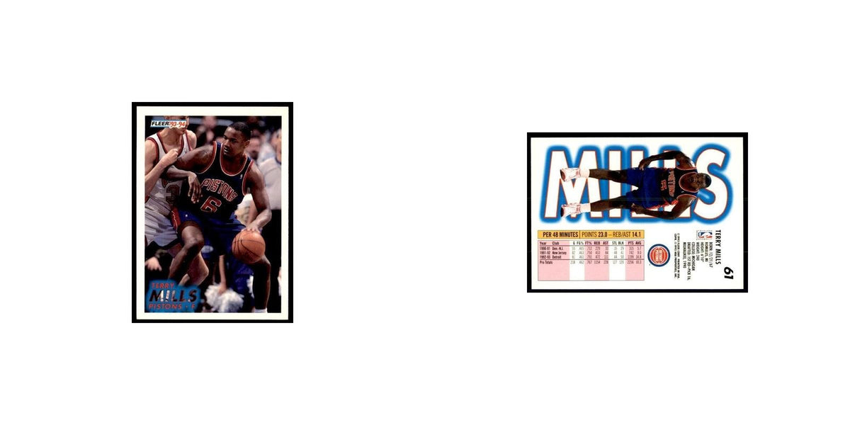1993 Fleer. Terry Mills Basketball Cards #61