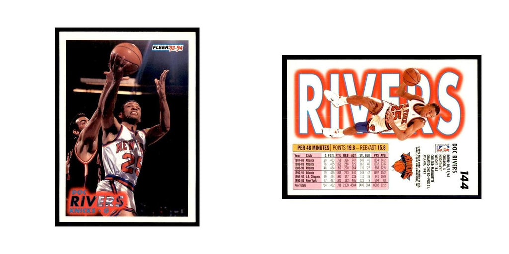 1993 Fleer. Doc Rivers Basketball Cards #144