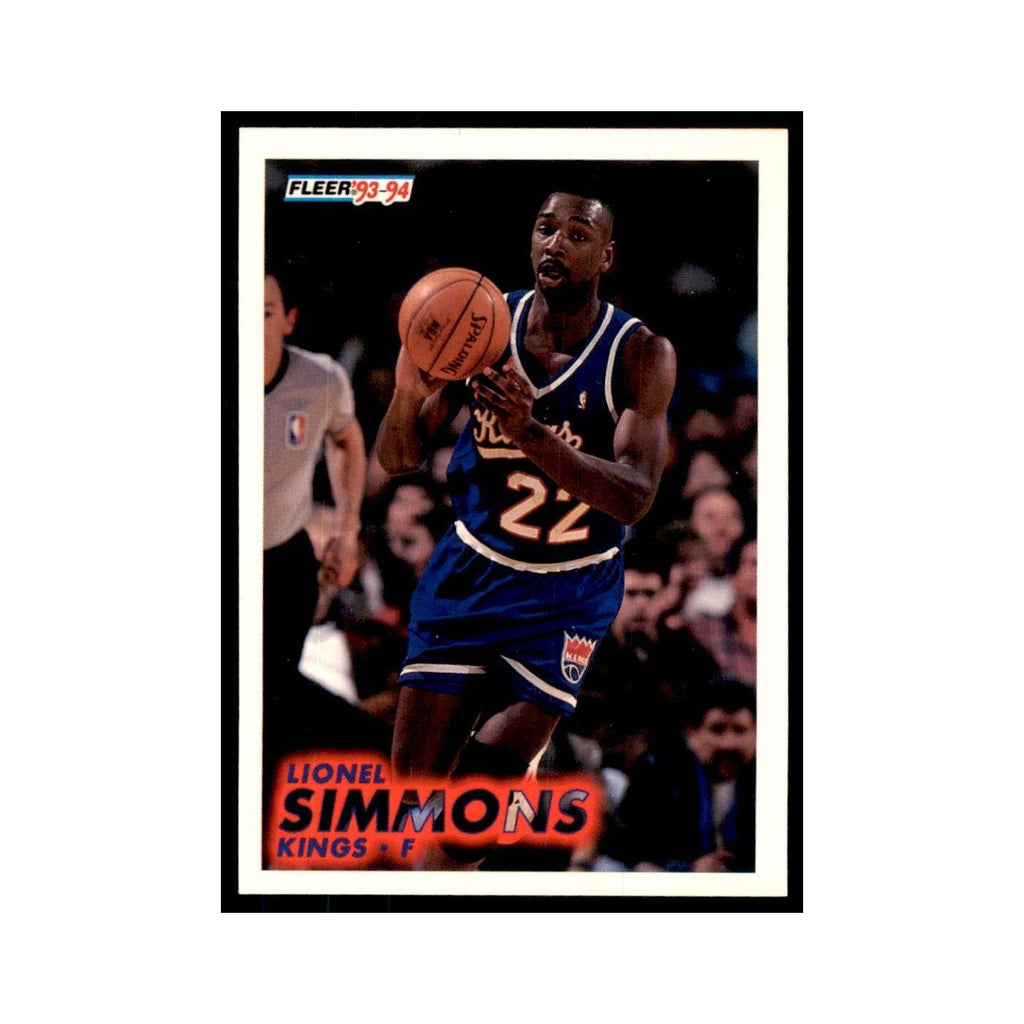 1993 Fleer. Lionel Simmons Basketball Cards #184