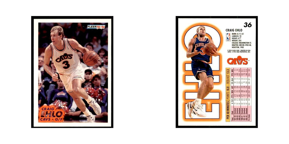 1993 Fleer. Craig Ehlo Basketball Cards #36