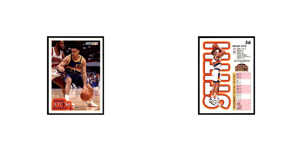 1993 Fleer. Bryant Stith Basketball Cards #56