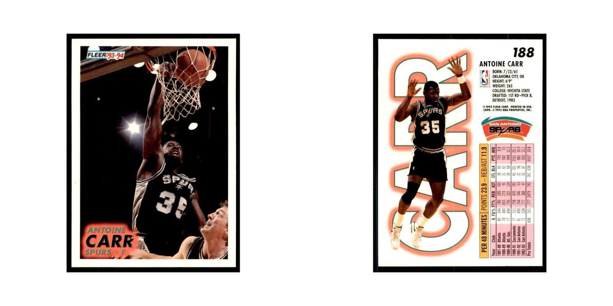 1993 Fleer. Antoine Carr Basketball Cards #188