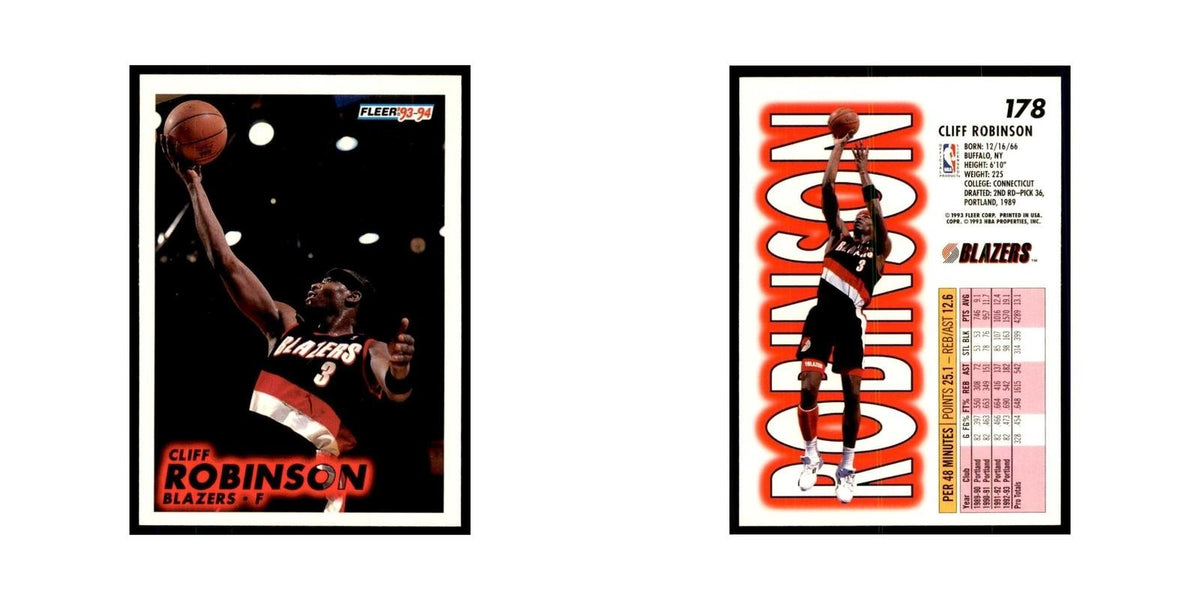 1993 Fleer. Clifford Robinson Basketball Cards #178