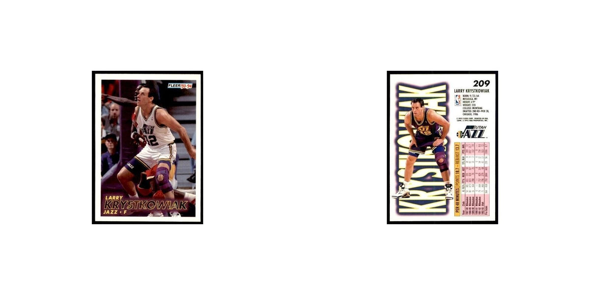 1993 Fleer. Larry Krystkowiak Basketball Cards #209