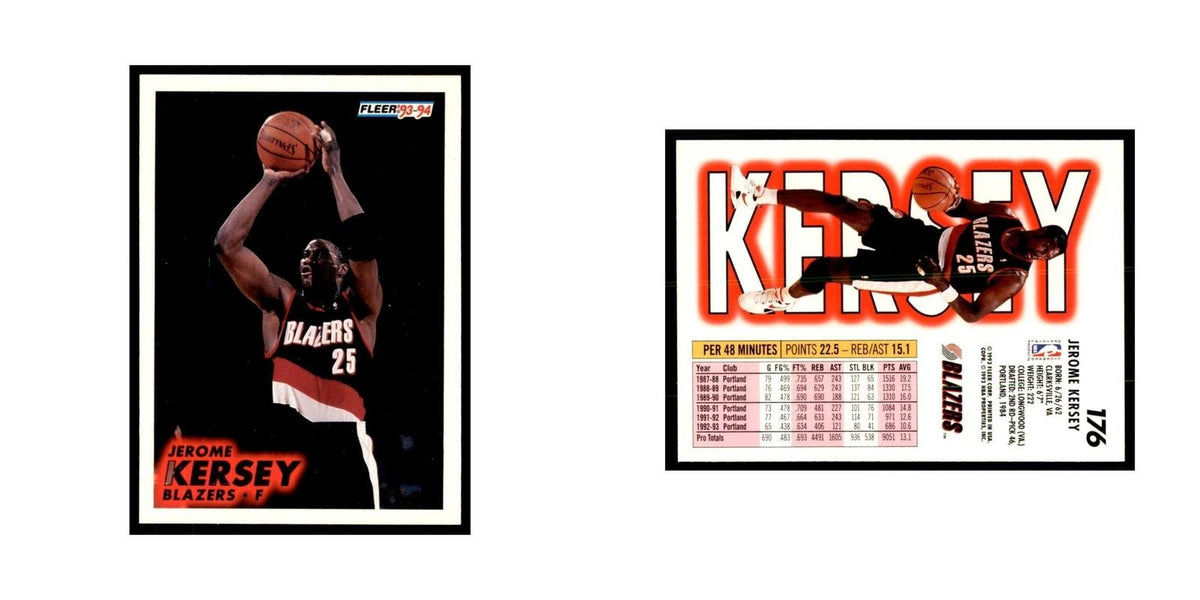 1993 Fleer. Jerome Kersey Basketball Cards #176
