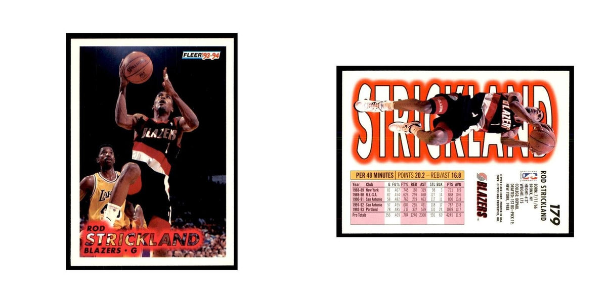 1993 Fleer. Rod Strickland Basketball Cards #179
