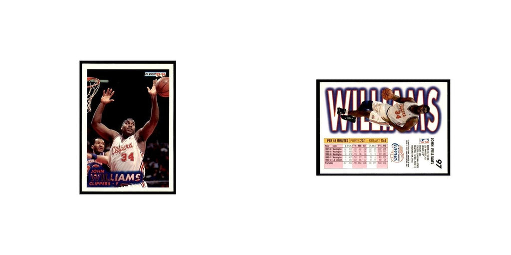 1993 Fleer. John Williams Basketball Cards #97
