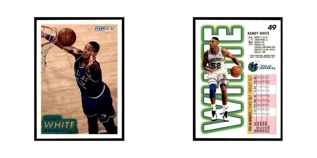 1993 Fleer. Randy White Basketball Cards #49