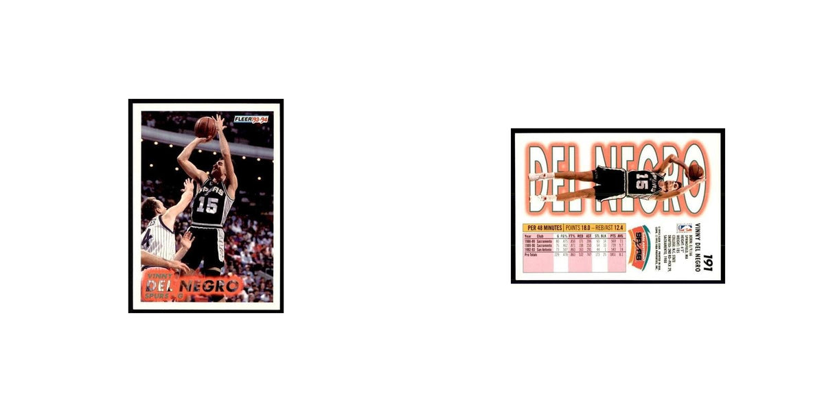 1993 Fleer. Vinny Del Negro Basketball Cards #191
