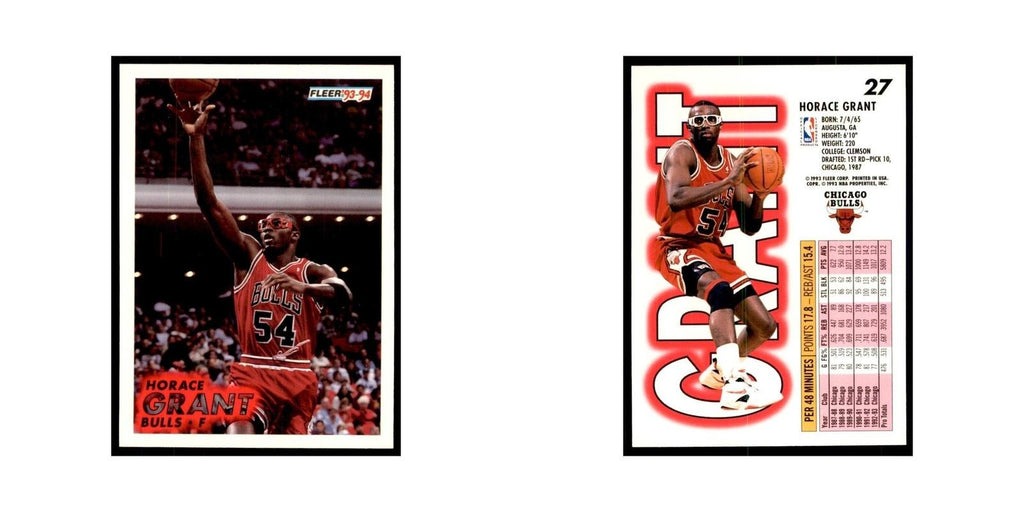 1993 Fleer. Horace Grant Basketball Cards #27