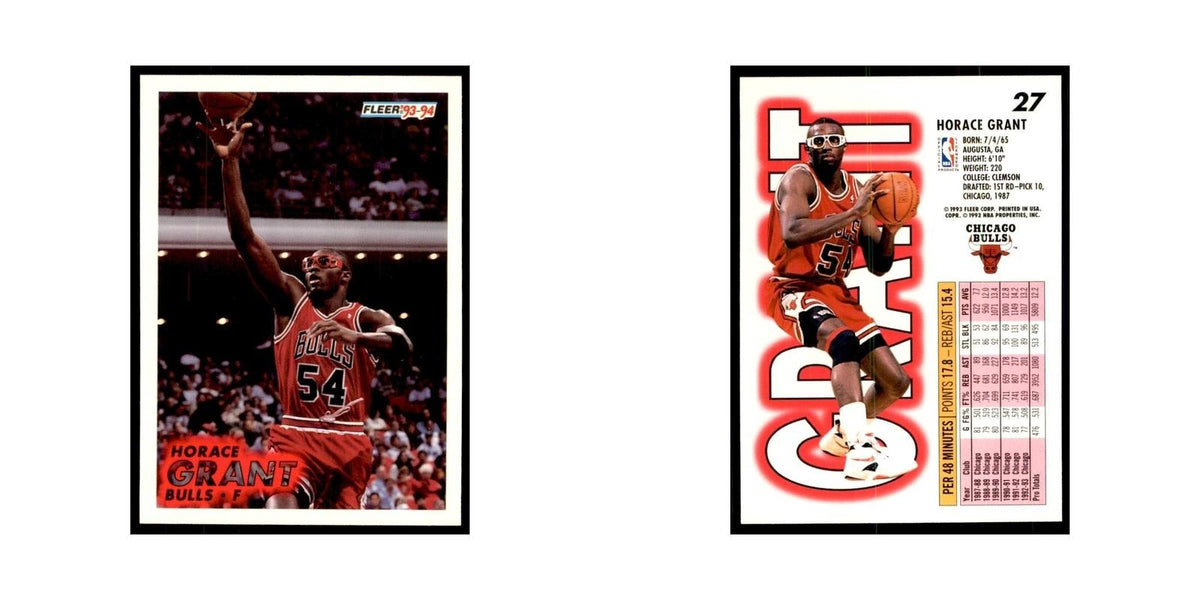 1993 Fleer. Horace Grant Basketball Cards #27